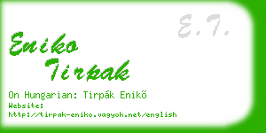 eniko tirpak business card